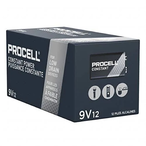 Duracell Procell Alkaline Batteries, 9V, 12/Box - Picture 6 of 7
